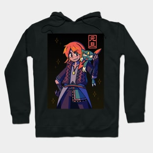 vaporwave anime aesthetic sygna suit silver sneasle Hoodie